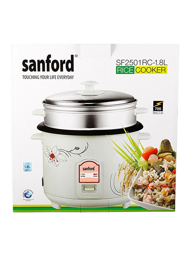 Sanford Rice Cooker 1.8L 1.8 L 700.0 W SF2501RC BS White/Grey - Image 4