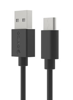 Type-A To Type-C Charge And Data Sync Cable Black