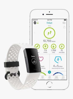 Fitbit Charge 3 NFC Special Edition Advanced Fitness Tracker Frost White/Graphite  - Image 3
