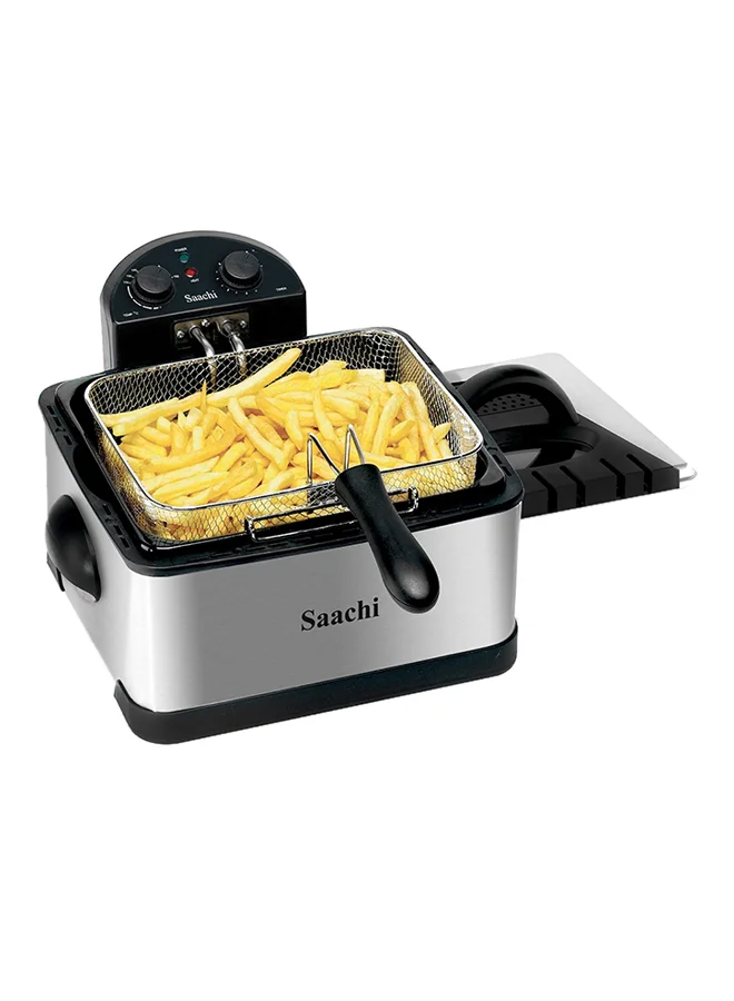 Saachi Deep Fryer with Stainless Steel Body, Removable Inner Pan, Adjustable Timer and Temperature Control