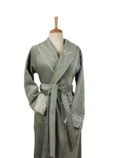 Ecocotton Ekin Women's Bathrobe Grey  - Image 2