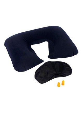 Inflatable Travel Pillow With Ear Plug And Eye Mask Blue - v1537969168/N18158788A_1