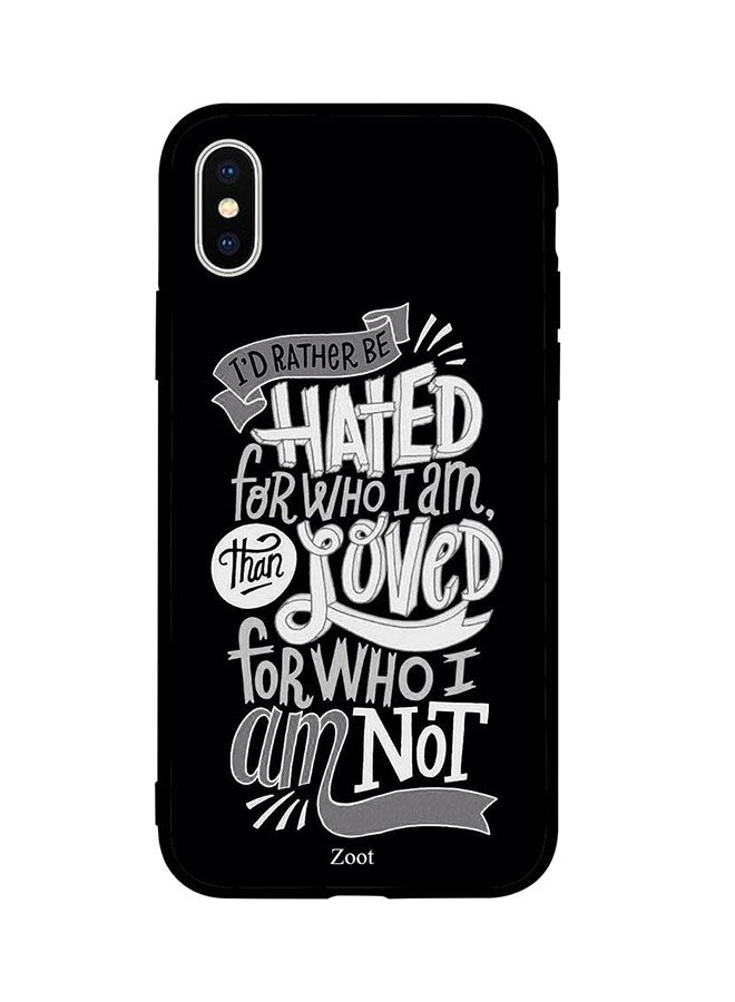 Zoot - Skin Case Cover -for Apple iPhone X I'd Rather Be Hated -for Who I Am Than Loved -for Who I Am Not I'd Rather Be Hated For Who I Am Than Loved For Who I Am Not - Image 1