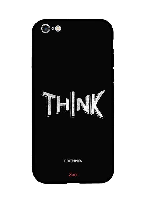 غطاء حماية واق لهاتف أبل آيفون 6 بلس مطبوع عليه كلمة "Think"