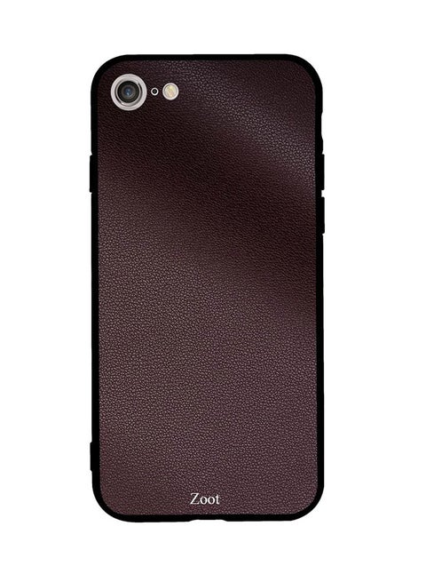 Skin Case Cover -for Apple iPhone 7 Brown Folded Leather Pattern Brown Folded Leather Pattern