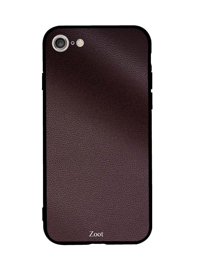 Skin Case Cover -for Apple iPhone 7 Brown Folded Leather Pattern Brown Folded Leather Pattern