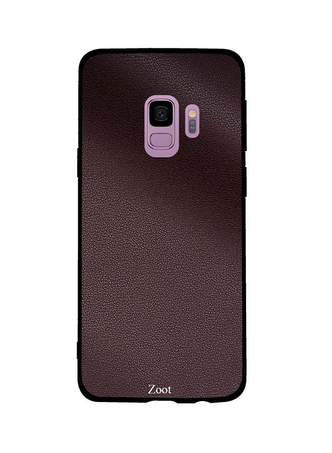 Zoot Skin Case Cover -for Samsung Galaxy S9 Brown Folded Leather Pattern Brown Folded Leather Pattern 