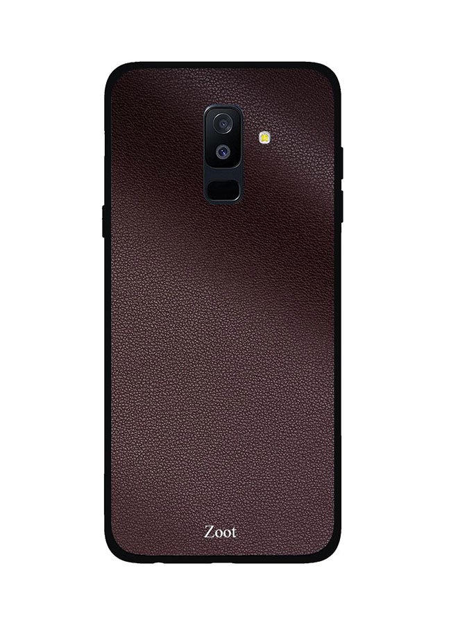 Zoot Protective Case Cover For Samsung Galaxy A6 Plus Brown Folded Leather Pattern