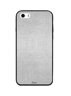 Protective Case Cover For Apple iPhone SE Grey Textile Pattern