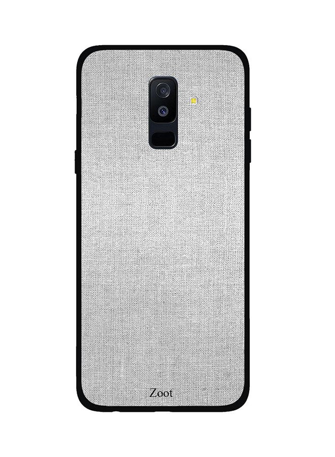 Zoot Protective Case Cover For Samsung Galaxy A6 Plus Grey Textile Pattern