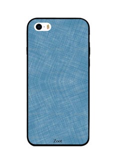 Protective Case Cover For Apple iPhone SE Sky Blue Textile Pattern