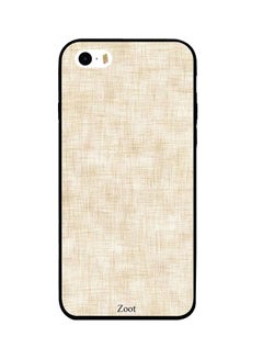 Protective Case Cover For Apple iPhone SE Off White Textile Pattern