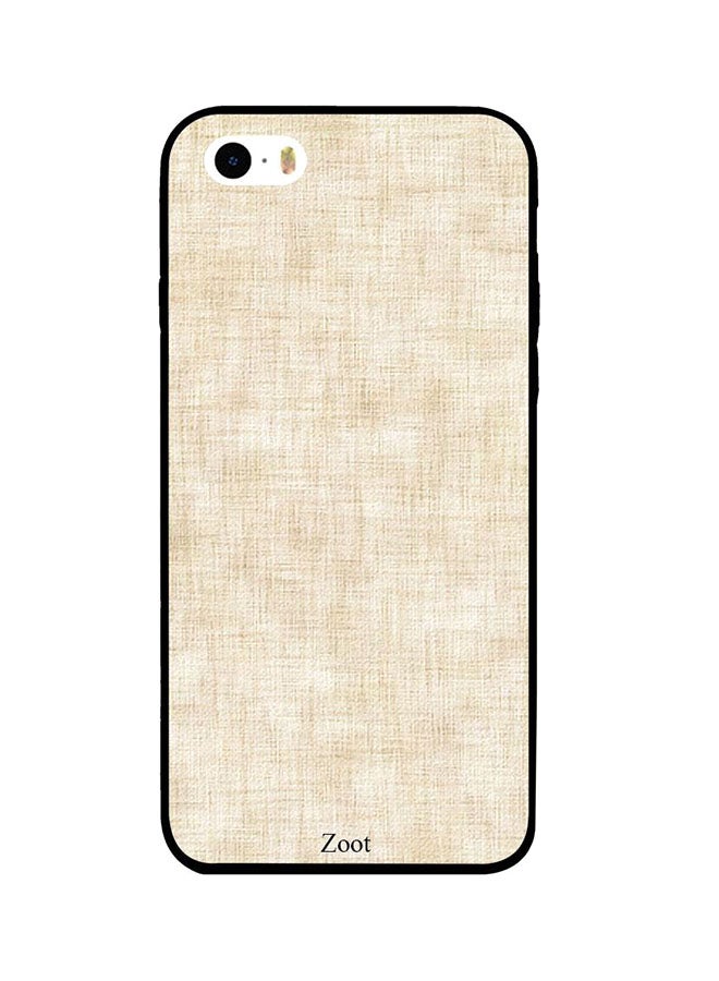 Zoot - Protective Case Cover For Apple iPhone SE Off White Textile Pattern - Image 1