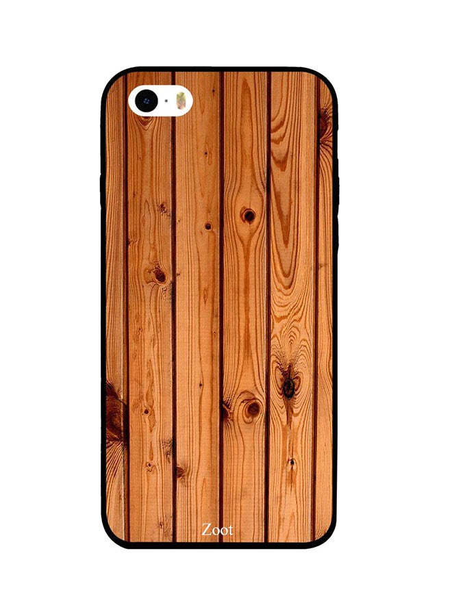 Zoot Protective Case Cover For Apple iPhone 5 Wooden Light Browned Vertical Line Pattern