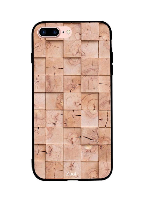 Skin Case Cover -for Apple iPhone 8 Plus Wooden Cream Boxes Pattern Wooden Cream Boxes Pattern