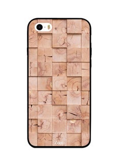 Protective Case Cover For Apple iPhone 5 Wooden Cream Boxes Pattern