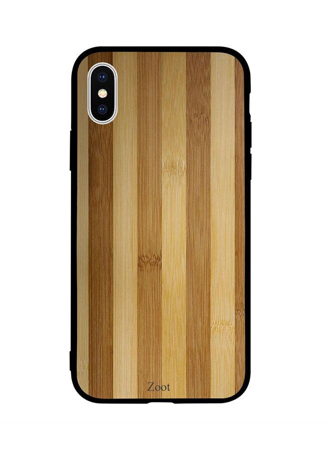 Zoot Skin Case Cover -for Apple iPhone X Brown Yellow Wooden Pattern Brown Yellow Wooden Pattern