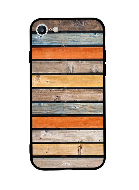 Protective Case Cover For Apple iPhone 6 Wooden Multicoloured Pattern
