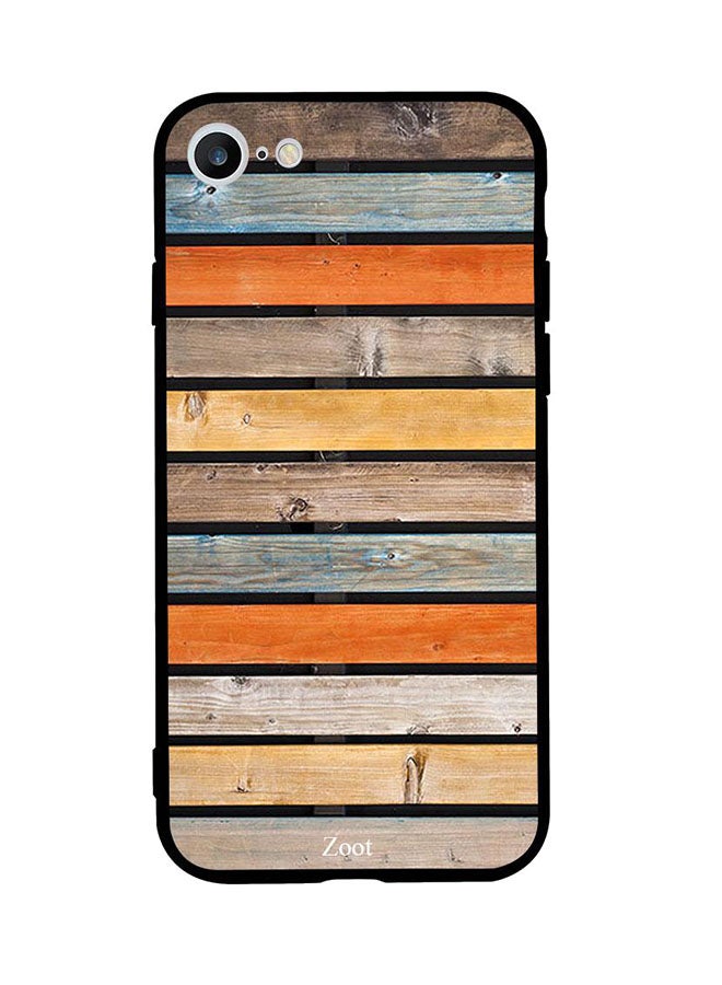 Protective Case Cover For Apple iPhone 6 Wooden Multicoloured Pattern