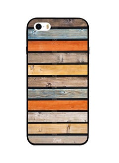 Protective Case Cover For Apple iPhone 5S Wooden Multicoloured Pattern