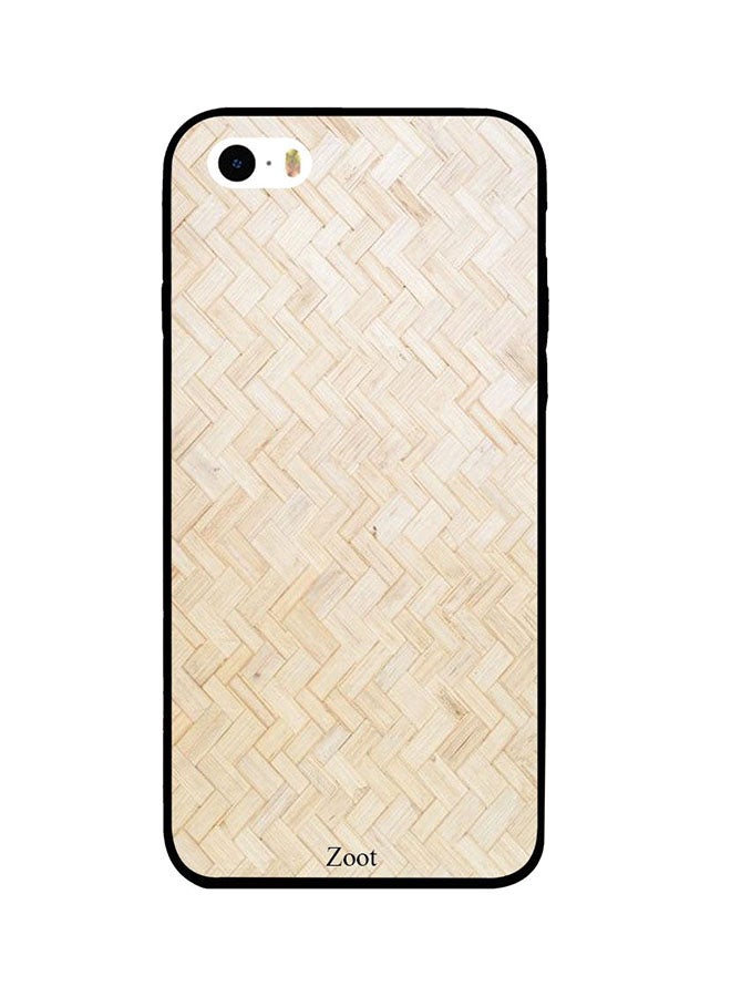 Zoot - Protective Case Cover For Apple iPhone SE Off White Wooden Pattern - Image 1