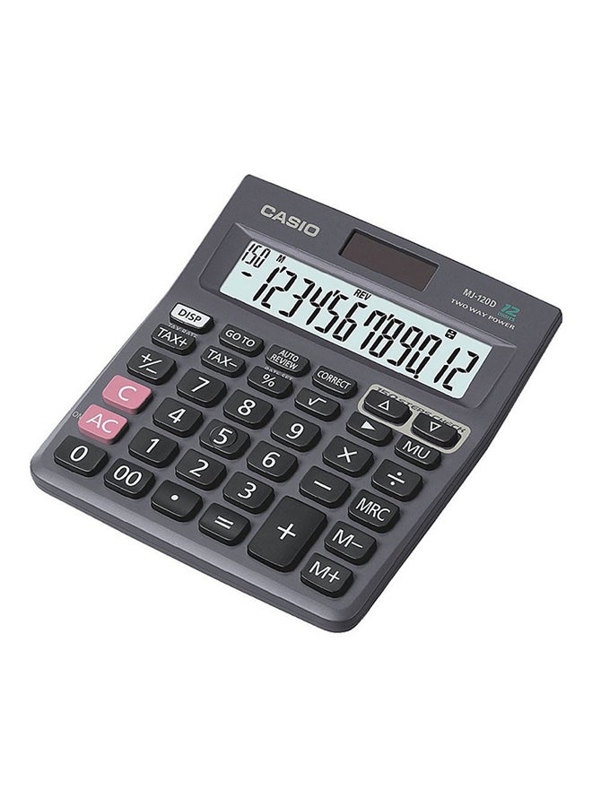 CASIO - MJ120D 12-Digit Financial Calculator Grey/Black - Image 1