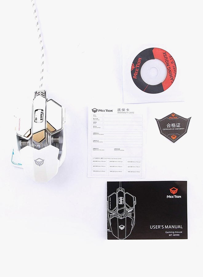 Meetion LED Gaming Mouse - PC White  - Image 4