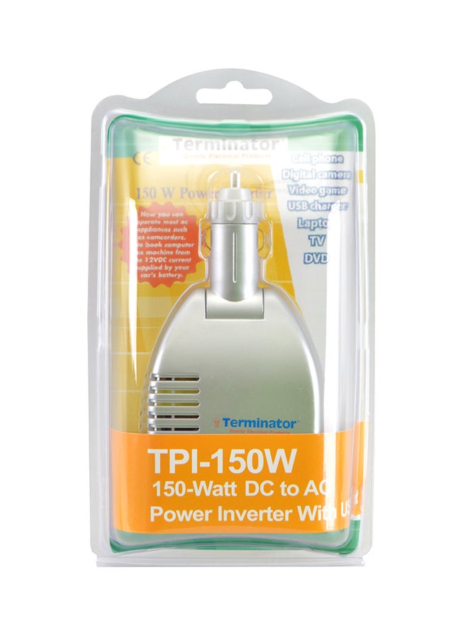 Terminator DC-AC Power Inverter With USB Port Grey - Image 2