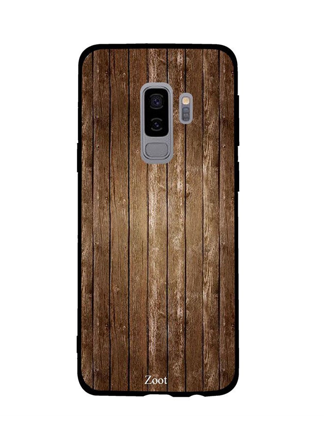 زوت غطاء حماية لهاتف سامسونج جالاكسي S9 بلس نمط خشبي باللونين الأبيض والرمادي