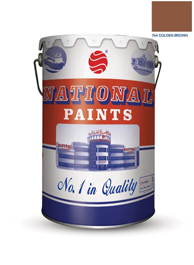 NATIONAL PAINTS - Water Based Wall Paint Golden Brown 3.6Liters - Image 1
