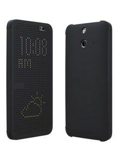 Dot View Smart Back Housing Flip Case For HTC One E8 Black