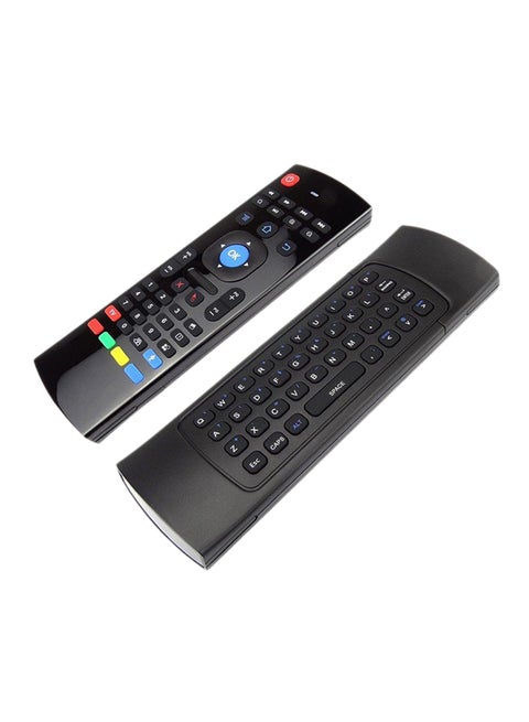 Wireless Remote Control Keyboard With Mic For Android TV Black