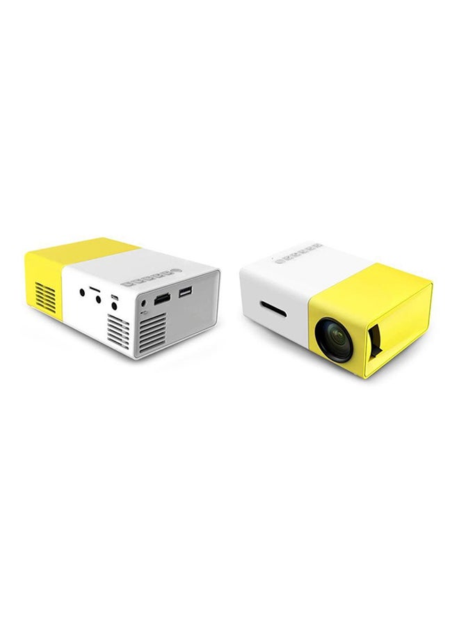 Mini Portable Projector 400-600 Lumens YG-300 Yellow/White  - Image 2