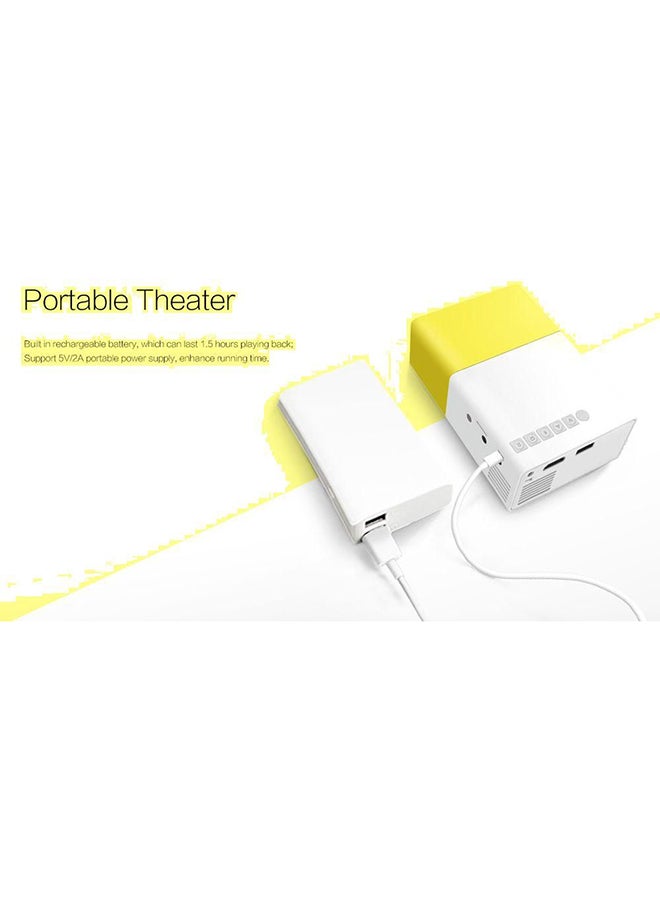 Mini Portable Projector 400-600 Lumens YG-300 Yellow/White  - Image 3