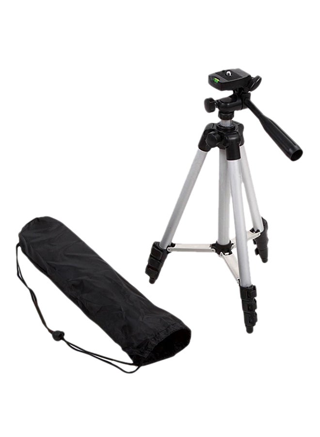 ماركة غير محددة - حامل ثلاثي القوائم مع حقيبة لكاميرات نيكون وكانون DSLR أسود/فضي - Image 1