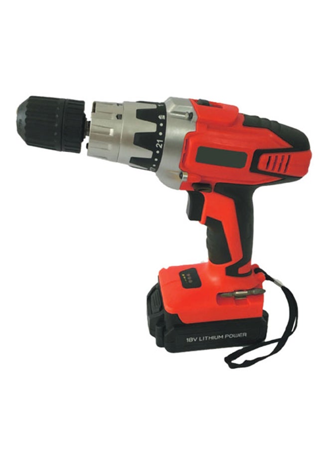 GEEPAS Cordless Drill Driver Black/Red/Silver