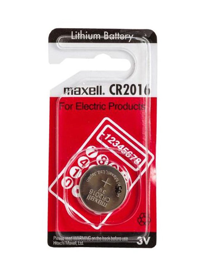 Maxell CR2016 Lithium Button Battery Silver