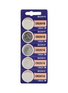 Sony 100-Piece CR2016 Button Cell Lithium Batteries Silver  - Image 1