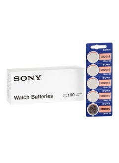 Sony 100-Piece CR2016 Button Cell Lithium Batteries Silver  - Image 2