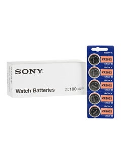 100-Piece CR2032 Button Cell Lithium Battery Set