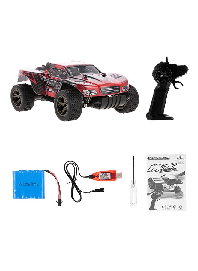 اميتويز لعبة سيارة شاحنة للمسافات القصيرة بجهاز تحكم بتردد 2.4 جيجاهرتز بنسبة أبعاد 20:1 ذات سرعة عالية تصل حتى 20 كم/ساعة طراز كيه واي تويز  Uj99-2812B 25x19x15سم - Image 1