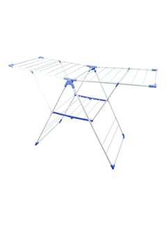 Generic Foldable Cloth Drying Rack White/Blue 