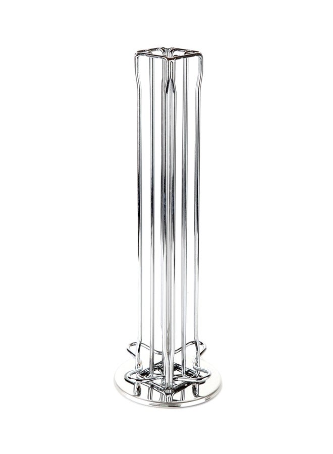Coffee Capsule Holder Tower Silver
