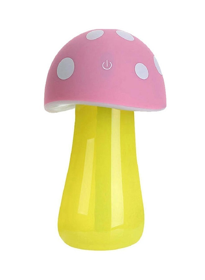 Gulfdealz Ultrasonic Mushroom Shaped Humidifier With USB And LED Light Pink/Yellow/White