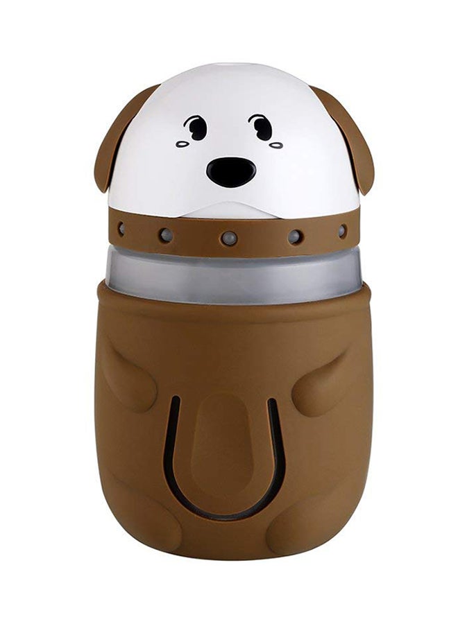 Gulfdealz Portable Dog Shaped USB Humidifier With LED Light Brown/White