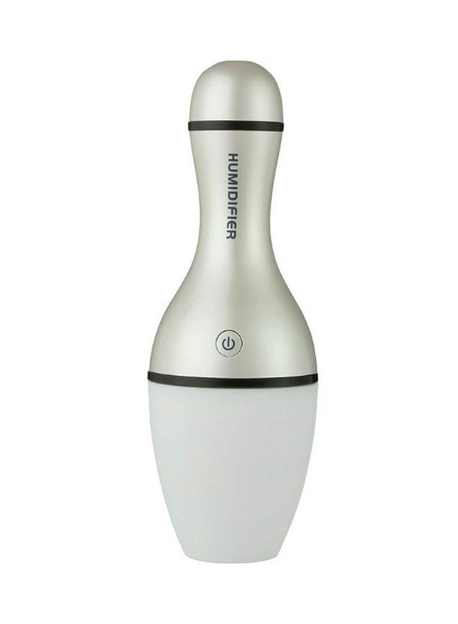 Gulfdealz Ultrasonic Bowling Bottle Shaped USB Humidifier White/Silver/Black 