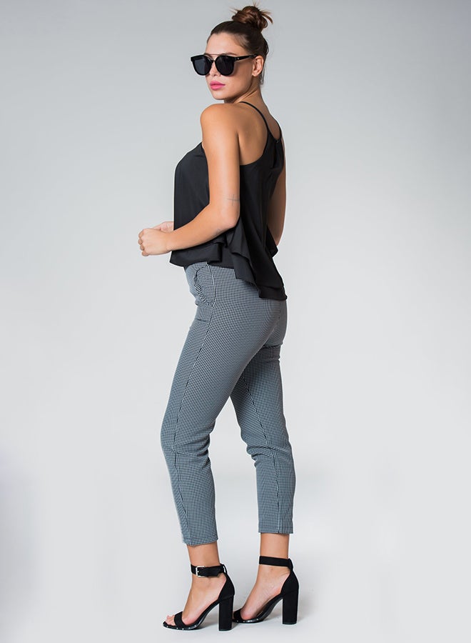 Raw Orange Gina Gingham Pants Grey  - Image 3