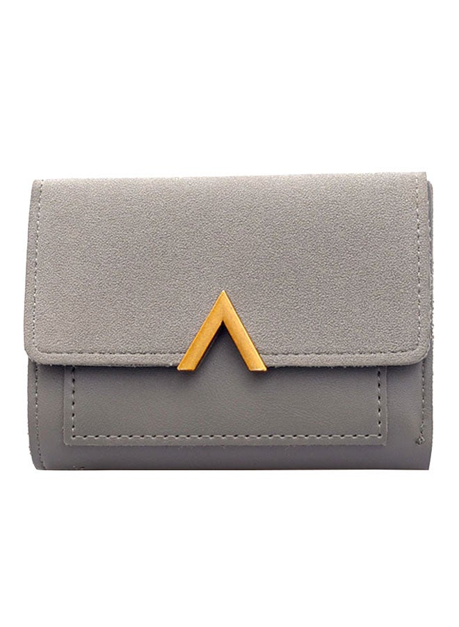 Y&D Vintage Style Leather Wallet Grey/Gold  - Image 1