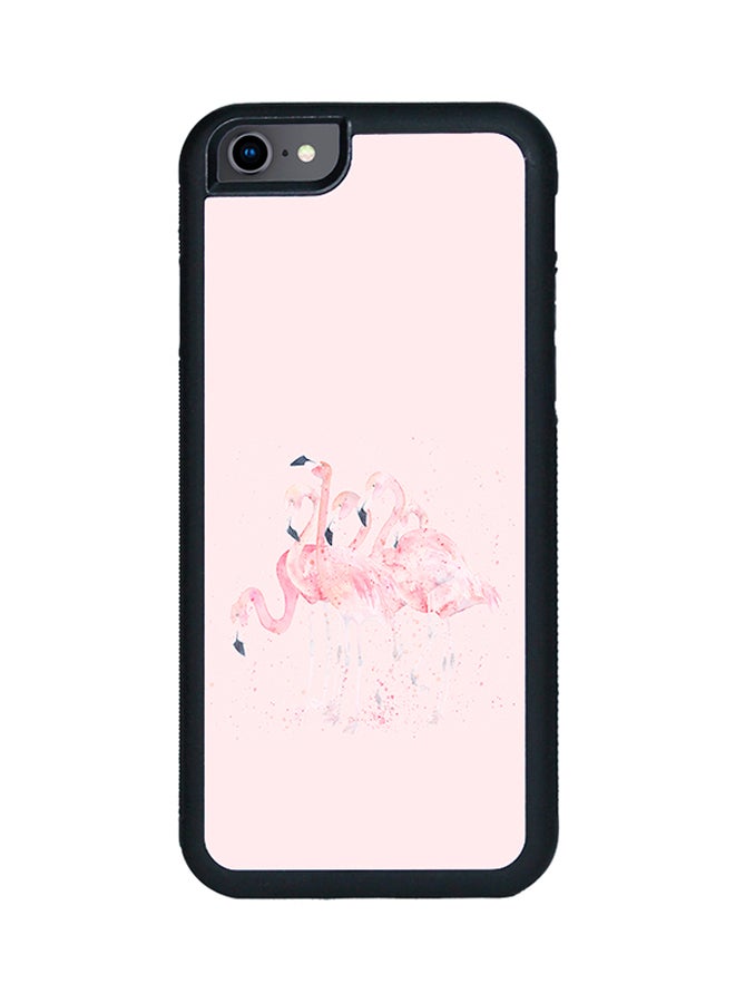 ديكالاك غطاء حماية واقٍ بطباعة ثنائية الأبعاد لهاتف أبل آيفون 6 بلس نمط زهري مع طائر الفلامينغو - Image 1