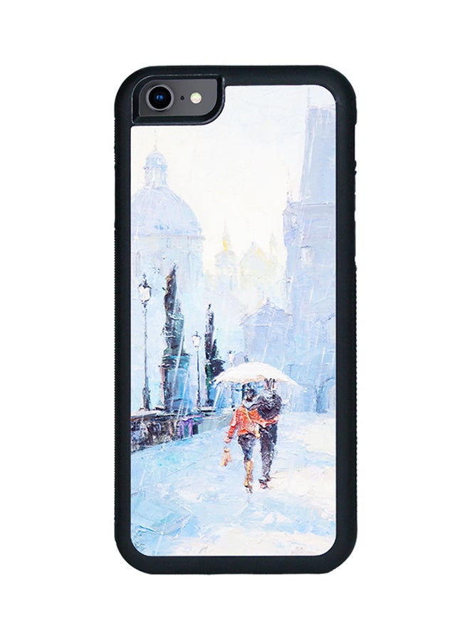 ديكالاك غطاء حماية واقٍ بطباعة ثنائية الأبعاد لهاتف أبل آيفون 6S نمط زوجان تحت المطر - Image 1